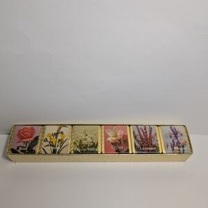 VINTAGE 6 ENGLISH BATH CUBES FLORAL SCENTED Du Cair Rose Orchid Freesia Lavender